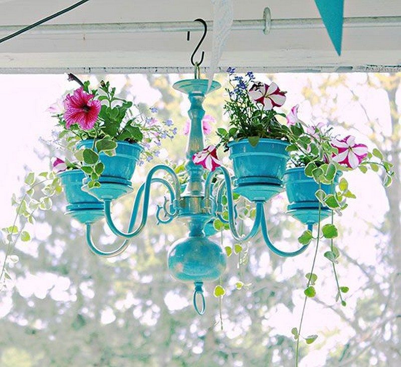 Hanging Planter Chandelier Ideas