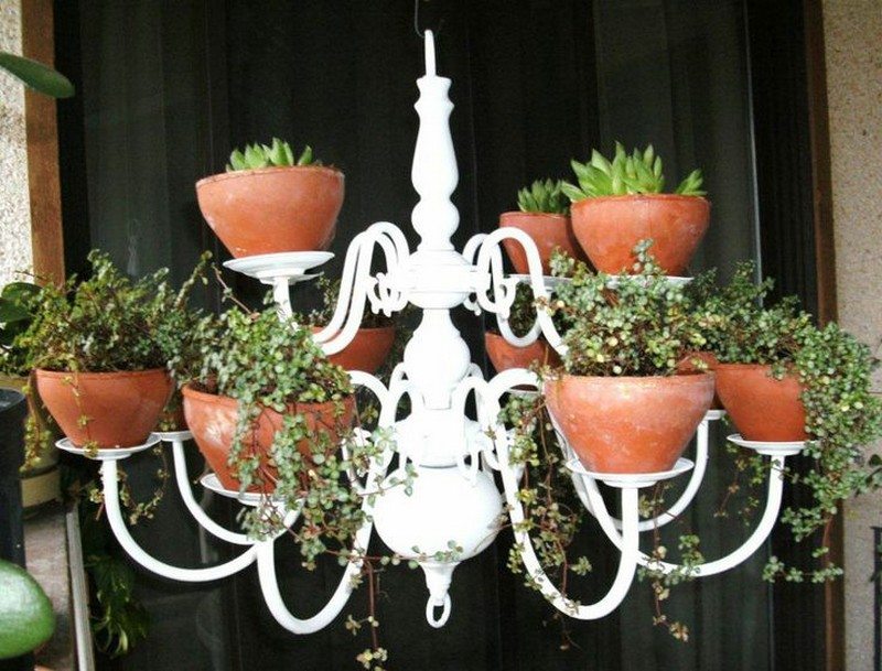 Hanging Planter Chandelier Ideas