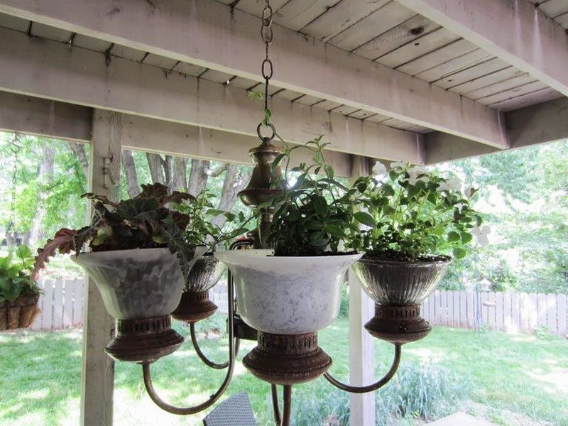 Hanging Planter Chandelier Ideas