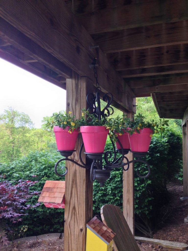 Hanging Planter Chandelier Ideas