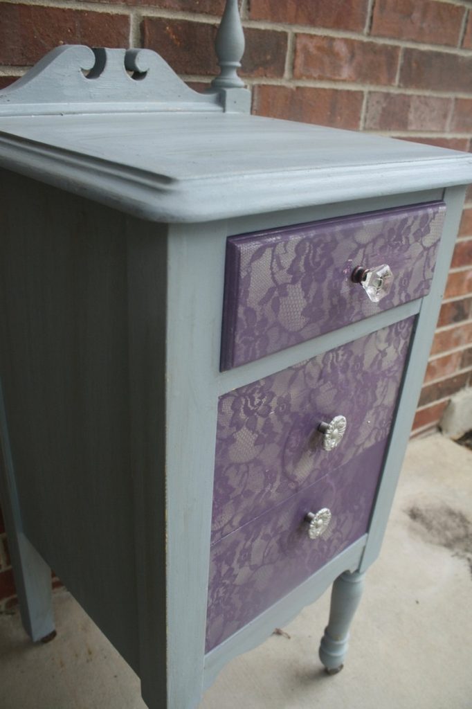 How To Paint A Lace Effect On A Dresser