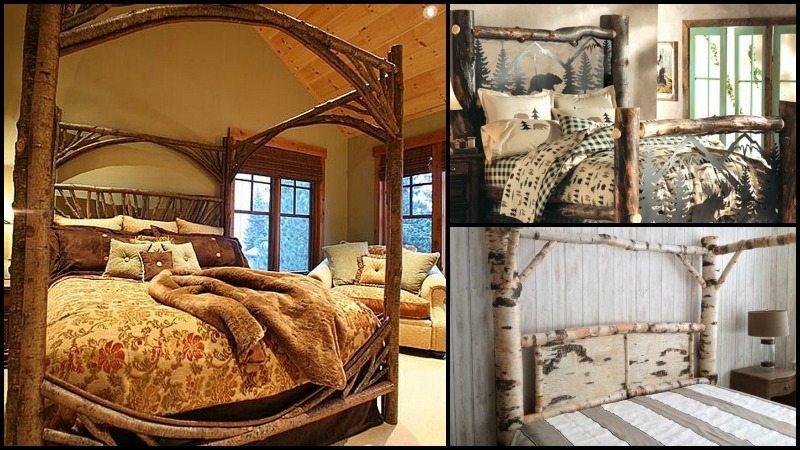 Warm And Inviting Rustic Log Beds The Owner Builder Network   Rustic Log Beds Montage 