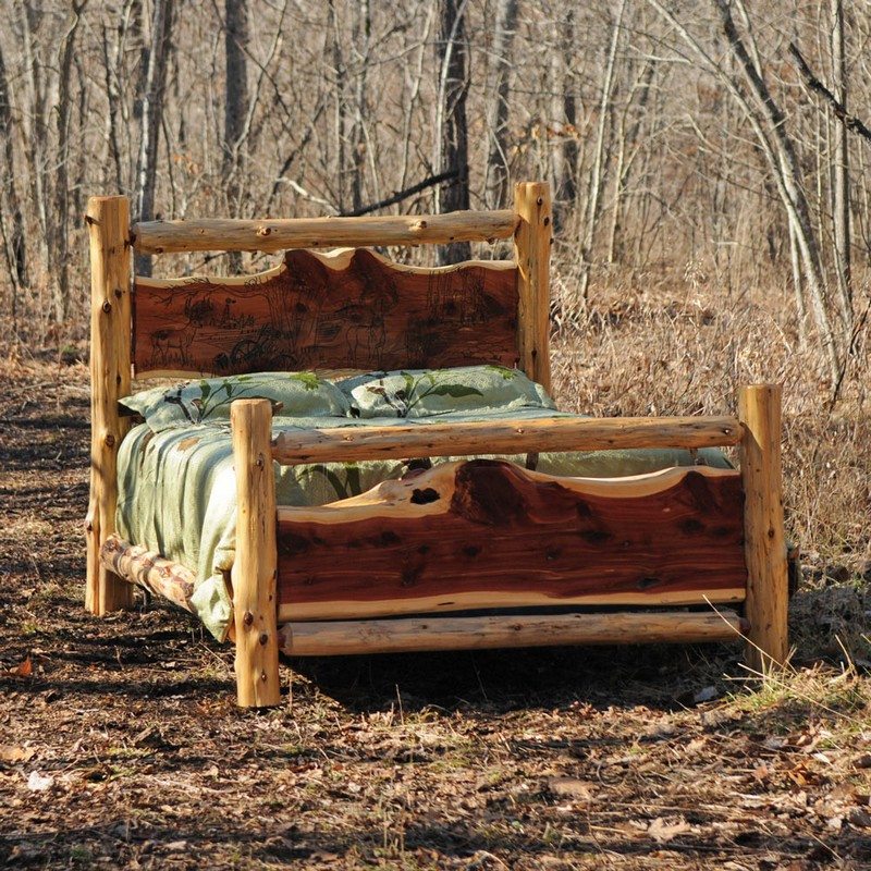 Warm Inviting Log Beds