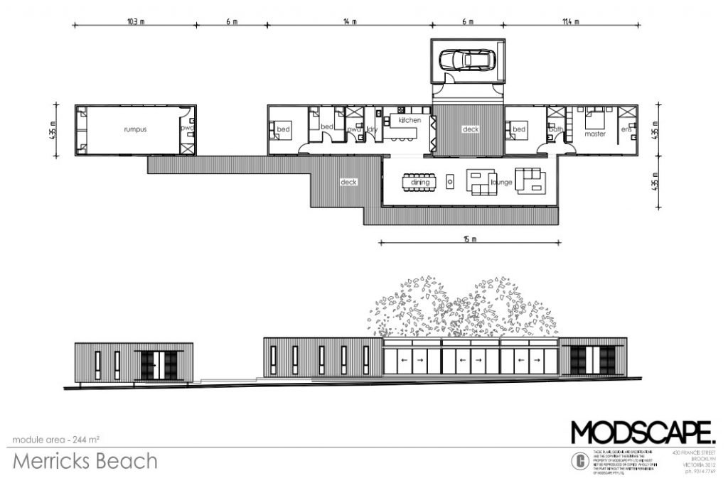 Merricks Beach by Modscape - floorplan