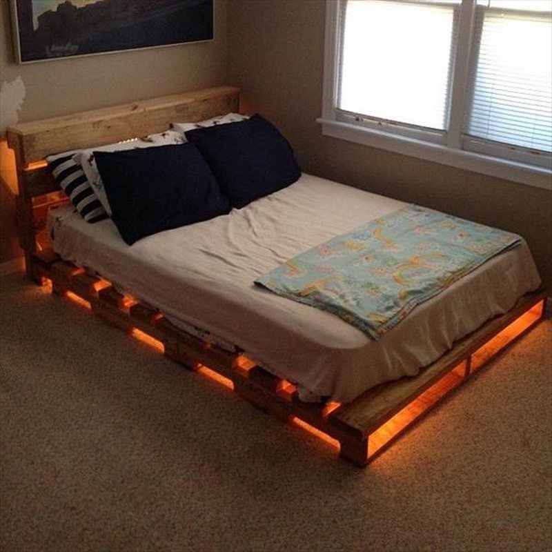 Illuminated Pallet Bed | The Owner-Builder Network