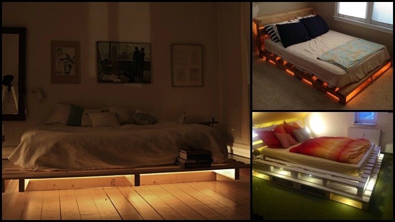 Illuminated Pallet Bed The Owner Builder Network