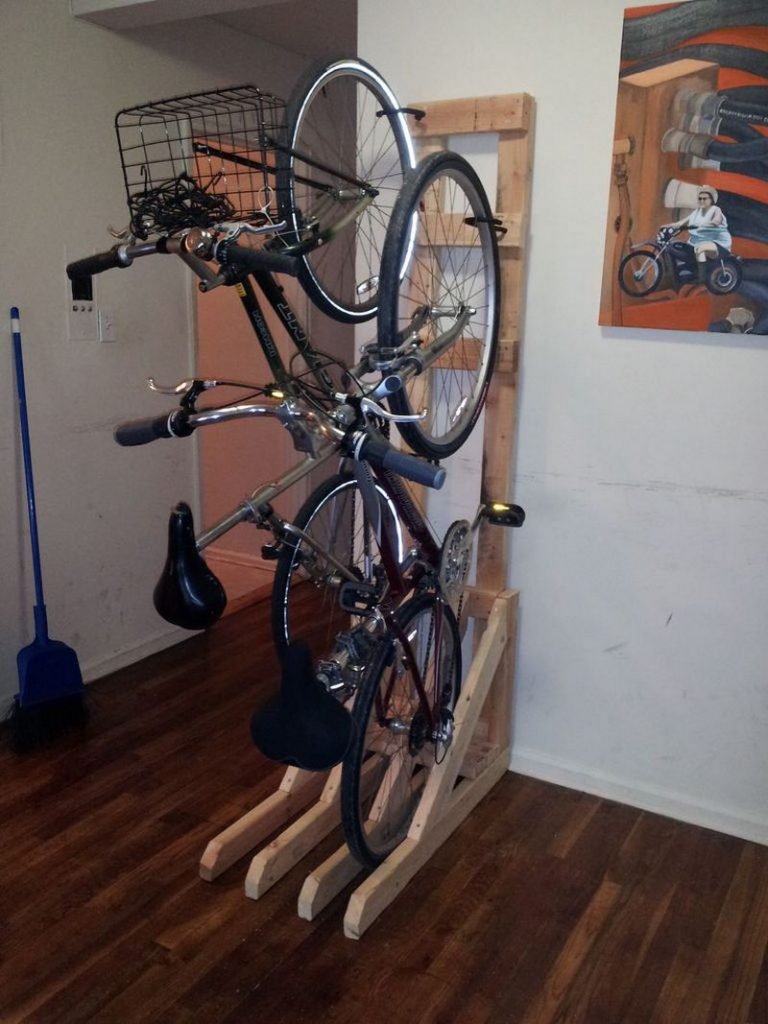 Vertical Bike Rack From 2x4s