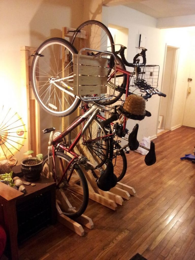 Vertical Bike Rack From 2x4s