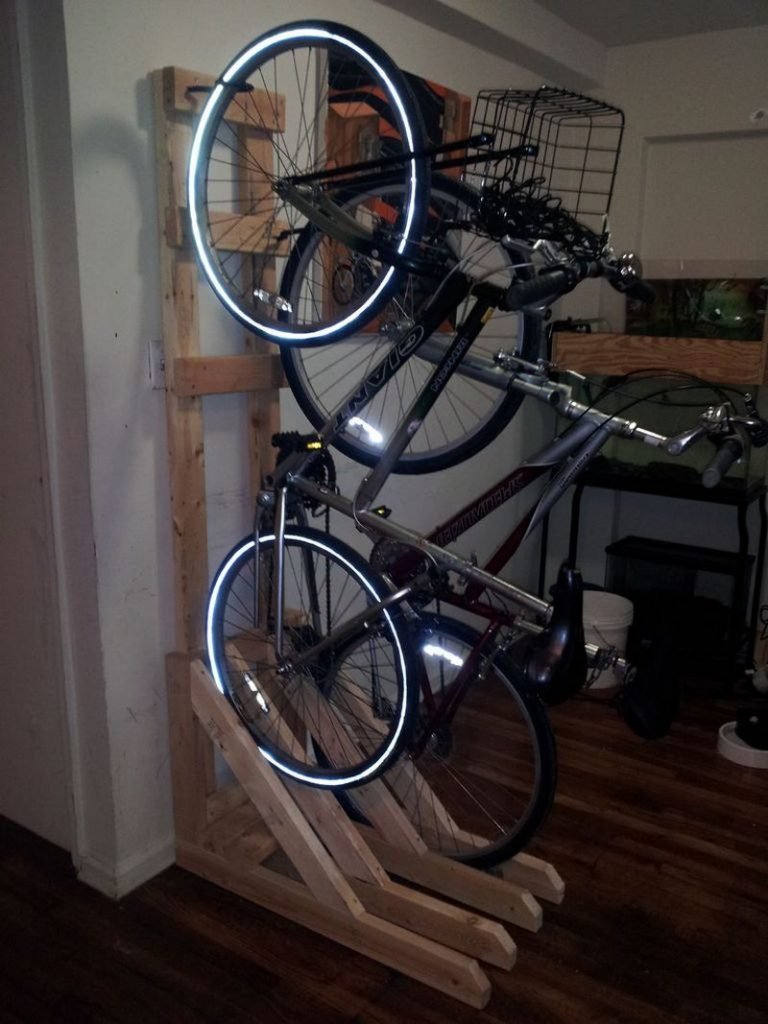 Vertical Bike Rack From 2x4s