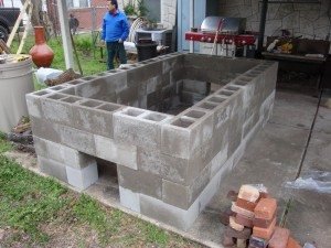 Massive Cinder Block Pit Smoker For $250