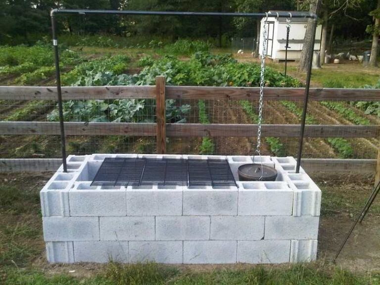 Massive Cinder Block Pit Smoker For $250