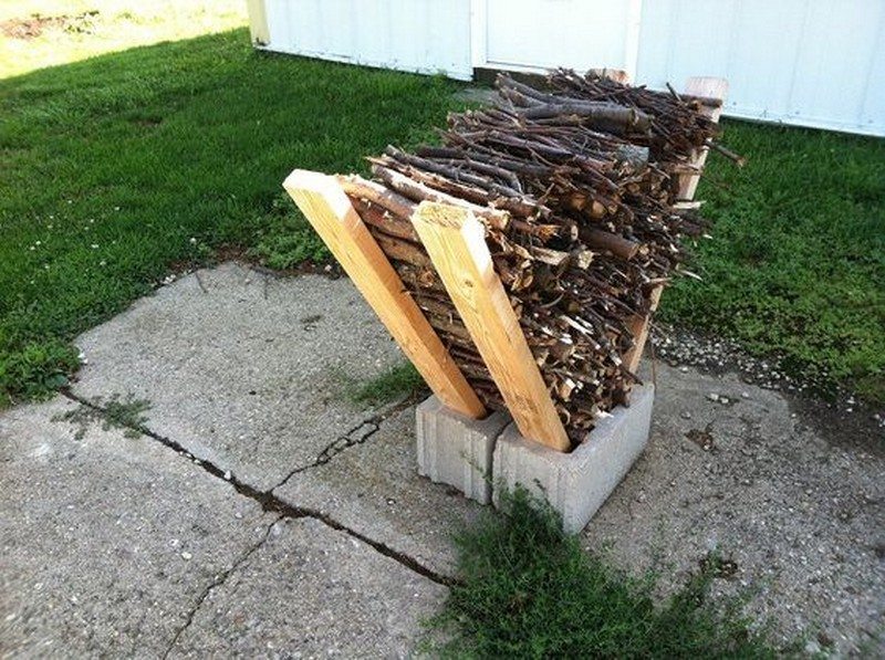 Outdoor kindling storage outlet ideas