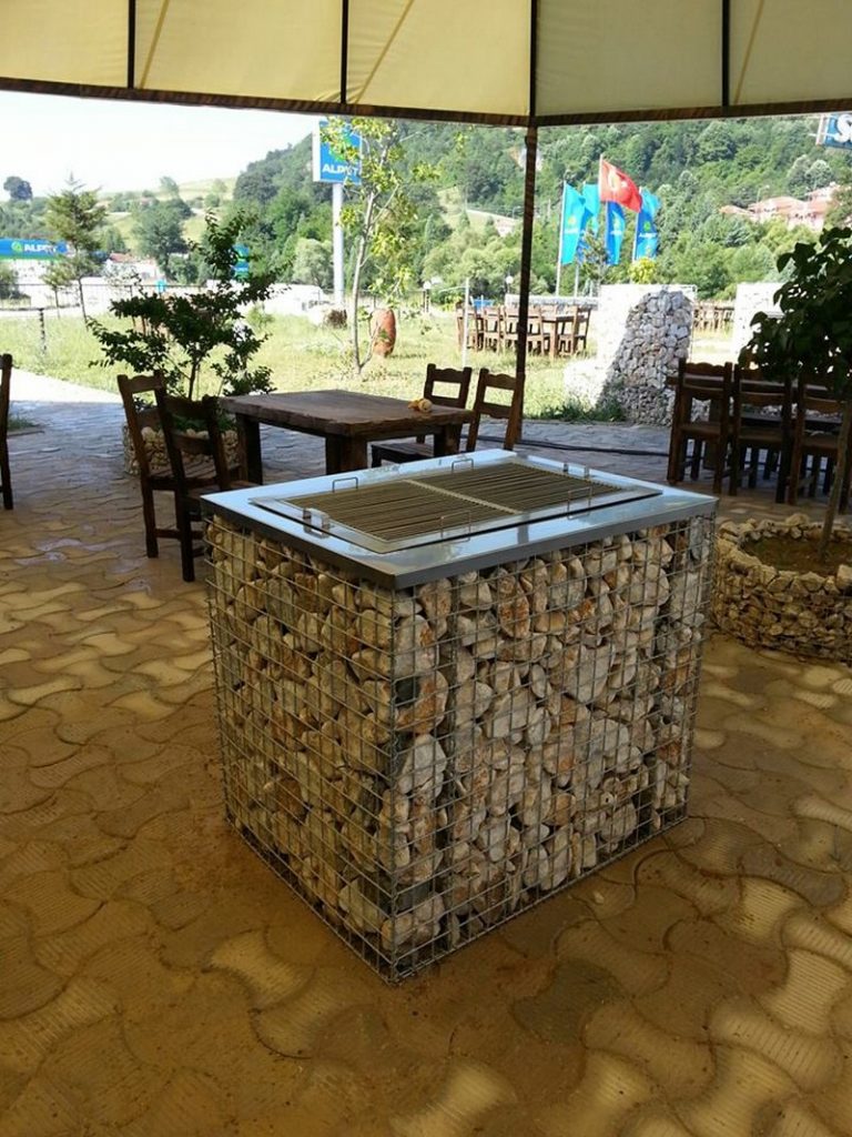 Gabion Used for Outdoor Cooking