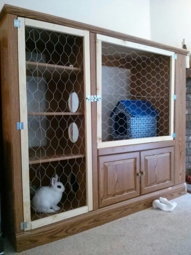 Rabbit hutch made from dresser hotsell