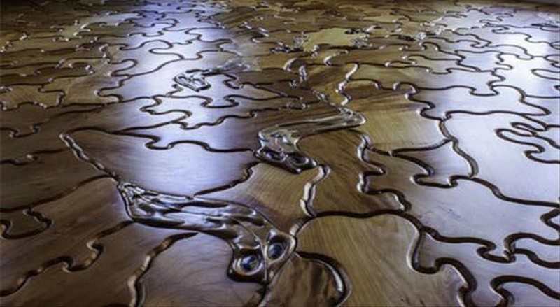 Puzzle piece hot sale flooring wood