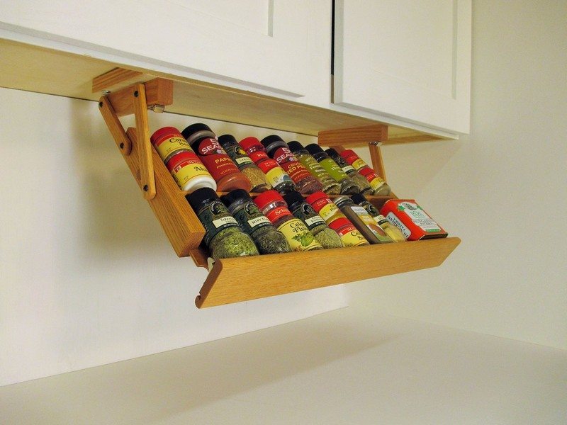 2 Tiered Under-Cabinet Spice Rack - Cool way to store your spices