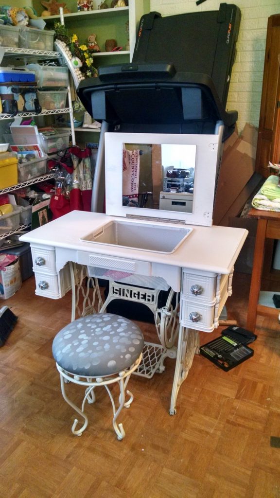 Upcycled Old Sewing Machine Table