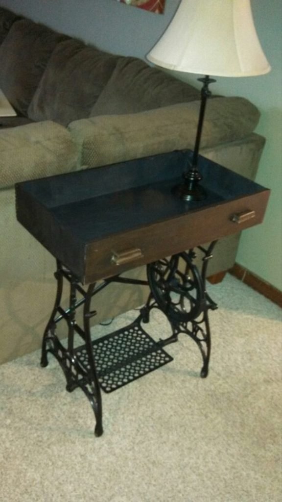 Upcycled Old Sewing Machine Table