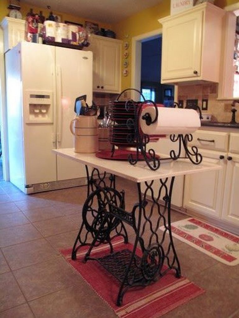 Creative ways to reuse your old sewing machine table The