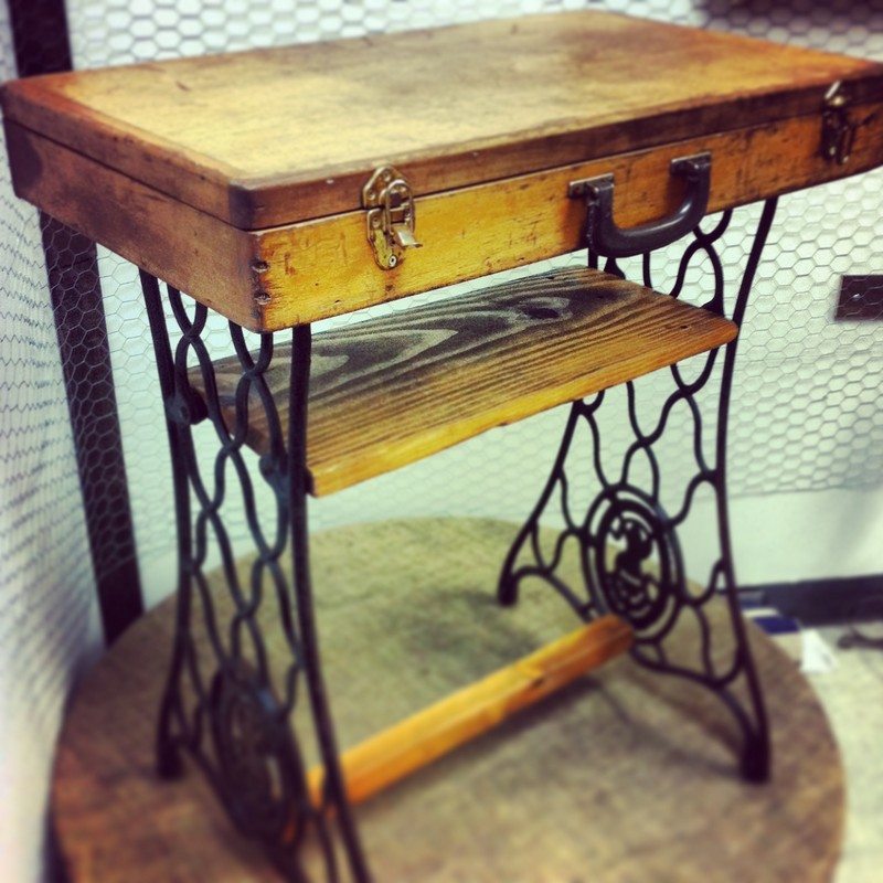 Upcycled Old Sewing Machine Table