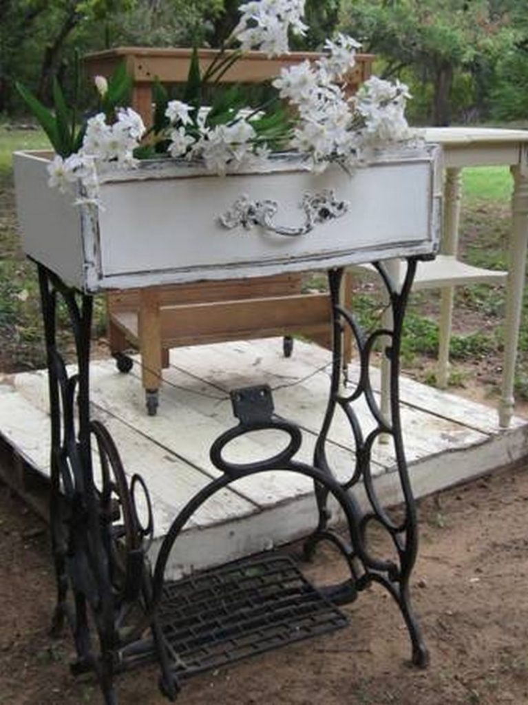 Upcycled Old Sewing Machine Table