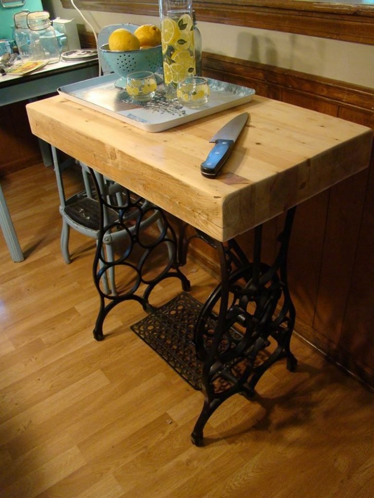 Upcycled Old Sewing Machine Table