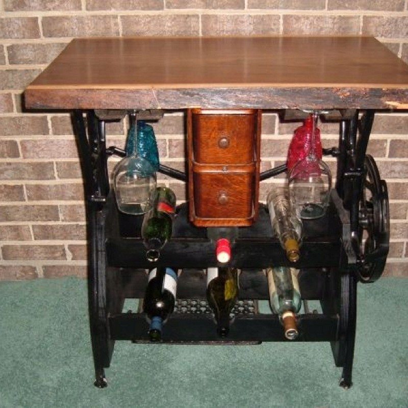 repurposed old sewing machine table ideas