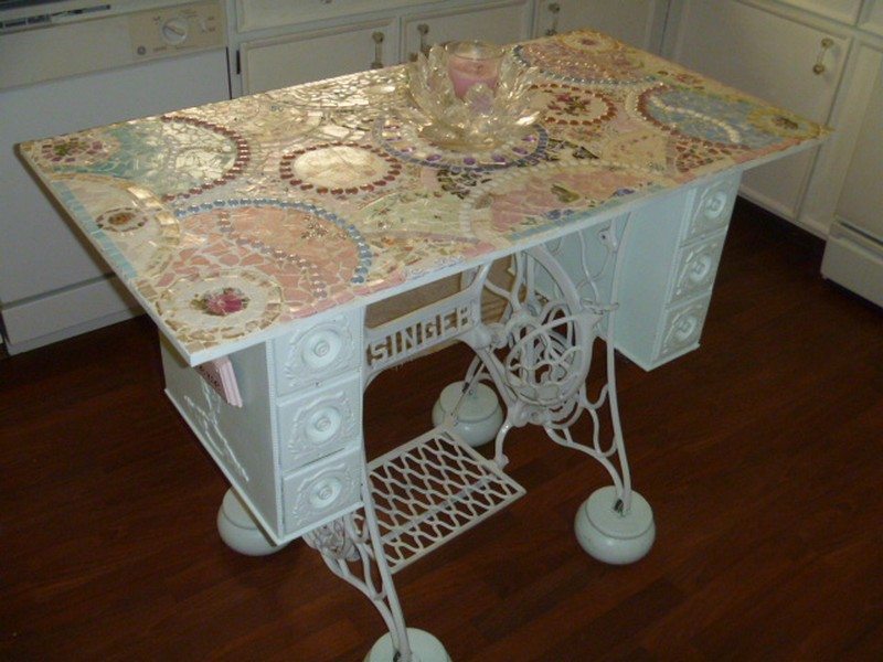 Upcycled sewing machine deals table