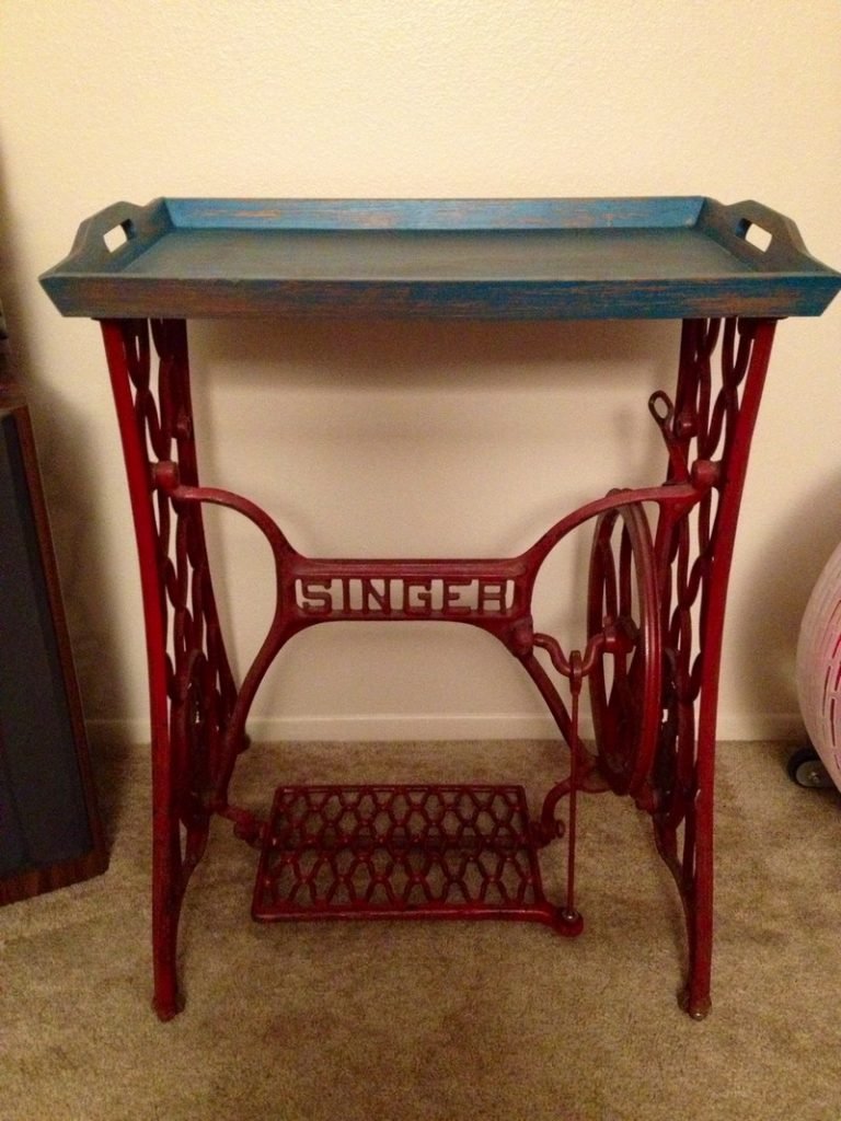 Upcycled Old Sewing Machine Table