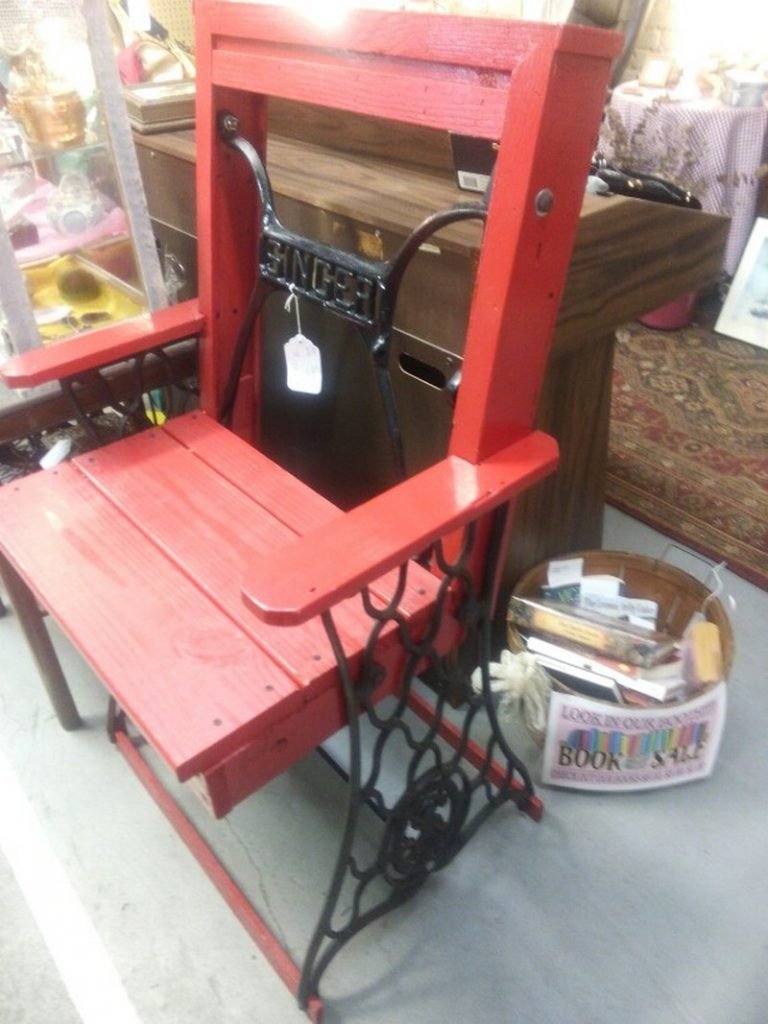 Upcycled Old Sewing Machine Table