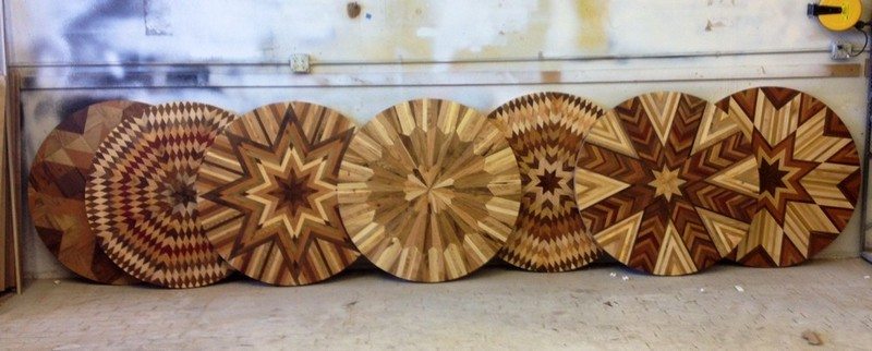 Quilt Tables from Salvaged Wood