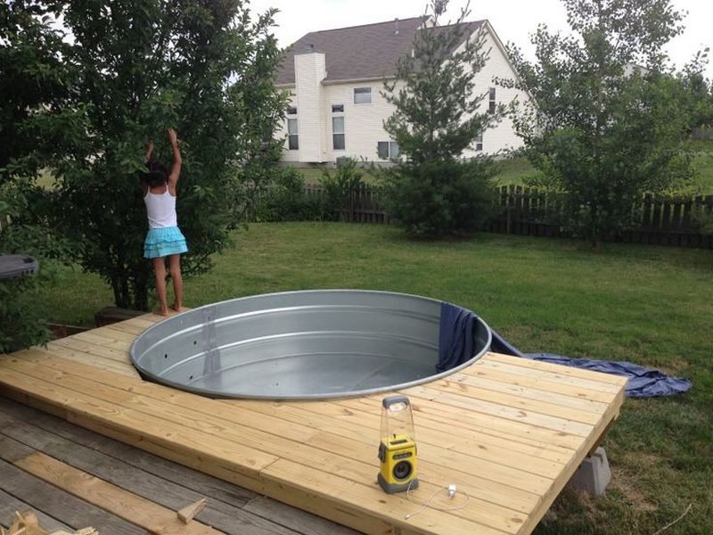 Repurposed Galvanized Buckets and Tubs