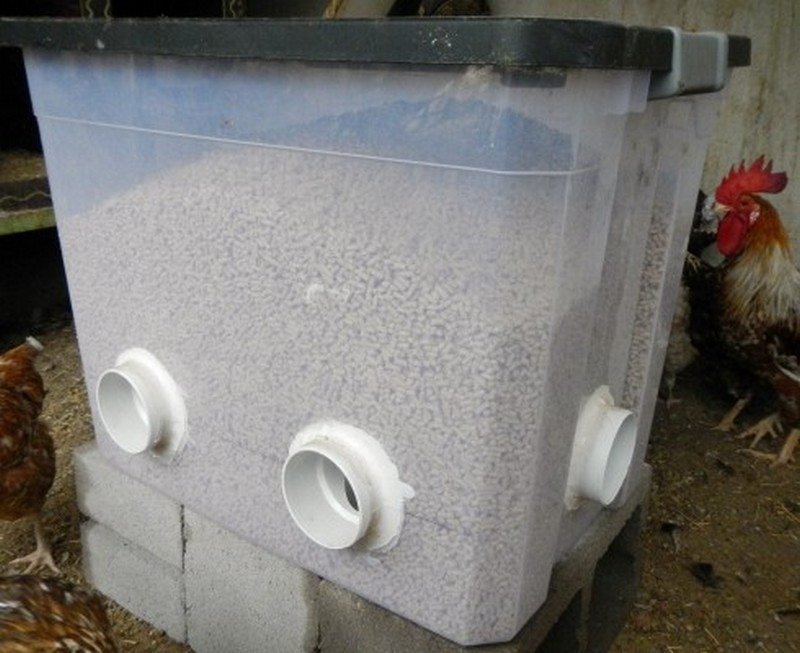 PVC Large Poultry Feeder System · Waste Reducing · Dine A Chook