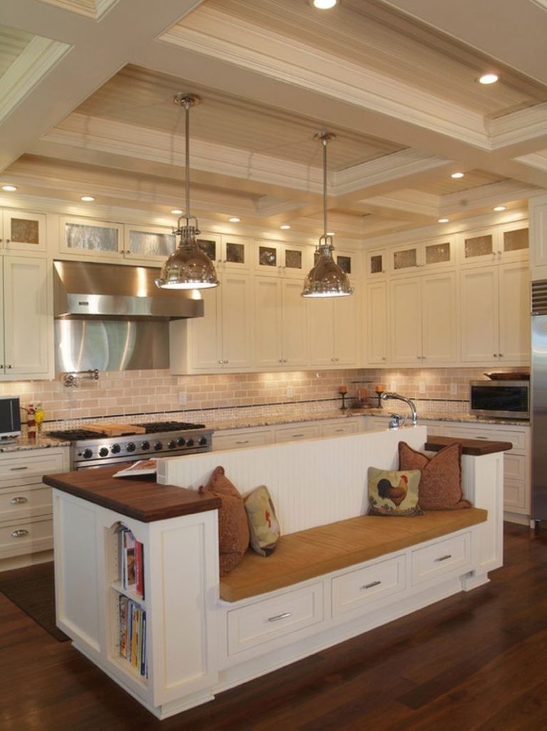 Kitchen island with built in seating inspiration  The 