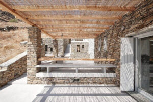 Rocksplit House in Kea, Greece