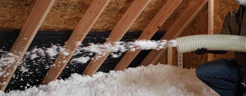 Blow-in insulation is great for those hard to reach areas.