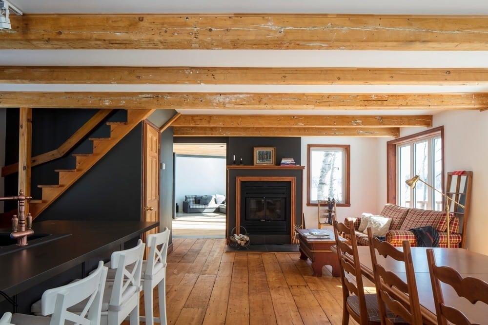 Inside, Chalet La Petite Soeur is charming, clutter-free, warm, and comfortable.