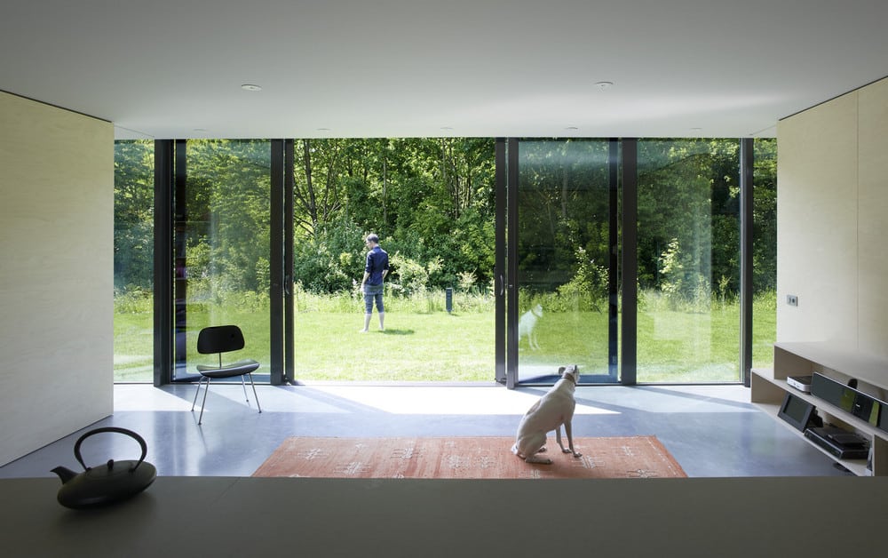 The reflective glass acts as a camouflage, providing much-needed privacy to its occupants.