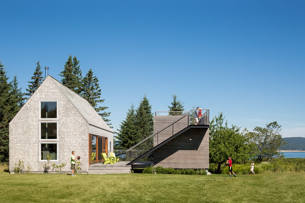 The design reflects the modern version of a New England farmhouse.