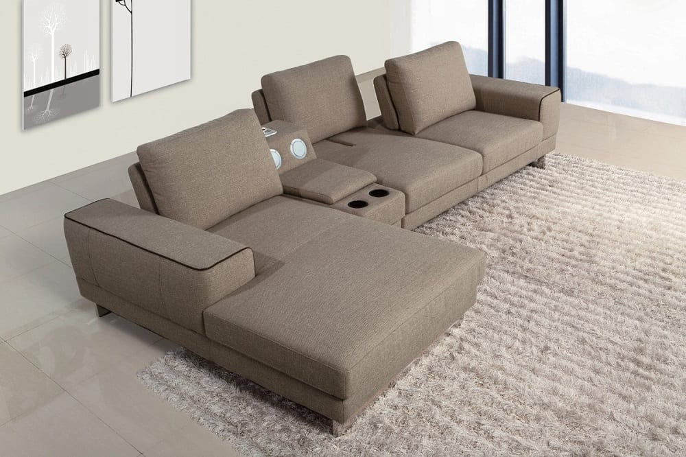 In large, open spaces, you might want to consider a free-floating sectional to create a welcoming seating area.