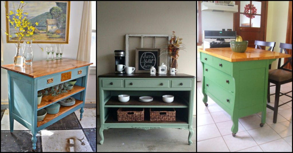 repurposed dresser kitchen island with sink