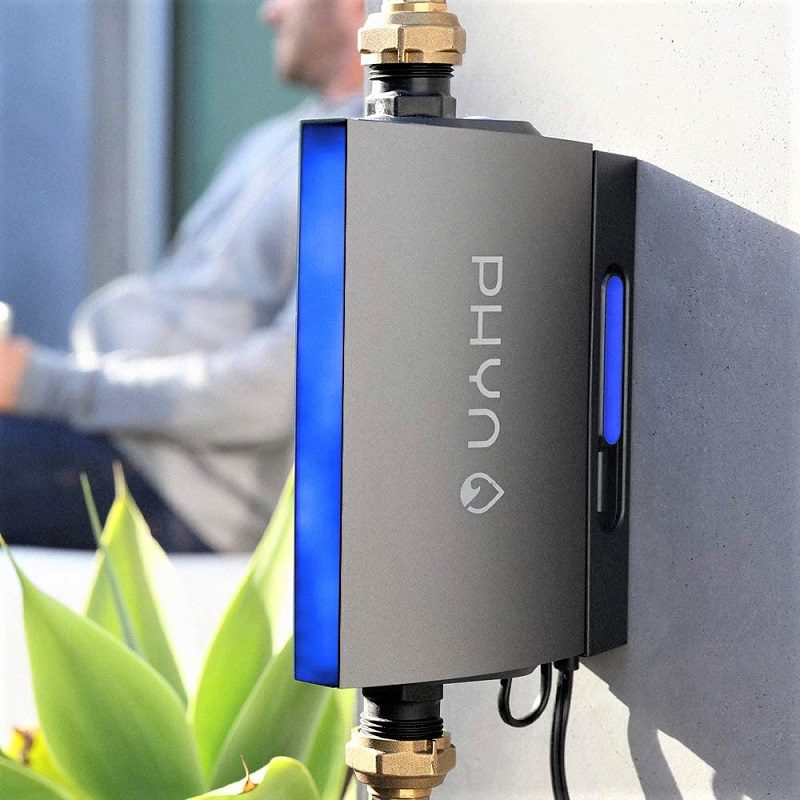 The Phyn Plus Smart Water Assistant is installed in your main water supply. The device monitors your water usage. Like the Flo, it alerts you of potential leaks. The device will shut off your water if you don’t respond in a timely fashion. 
