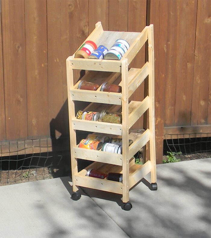 Easy DIY Can Rack Dispenser Rotator 2