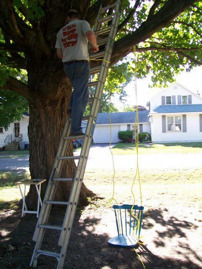 Creative DIY Chair Tree Swing