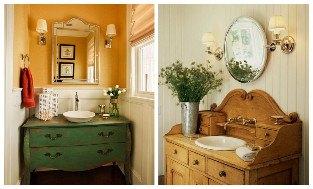 How to Turn a Vintage Dresser into a Bathroom Vanity - At Charlotte's House