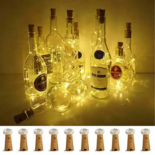 Wine Bottle Lights with Cork