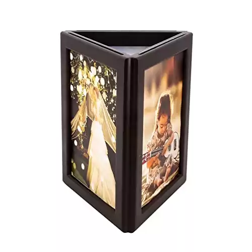 Three-Sided Photo Frame with Light Display
