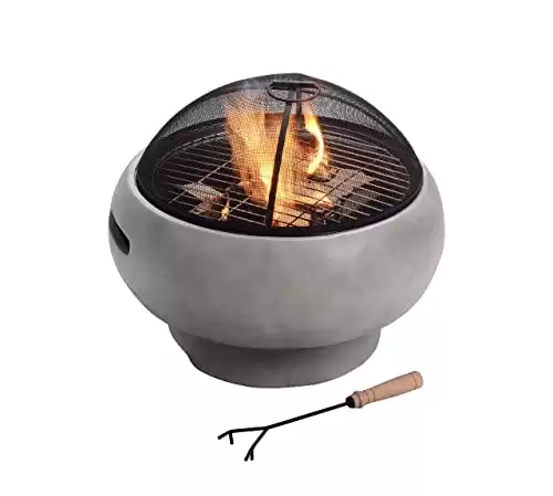 Concrete Round Charcoal and Wood Burning Fire Pit