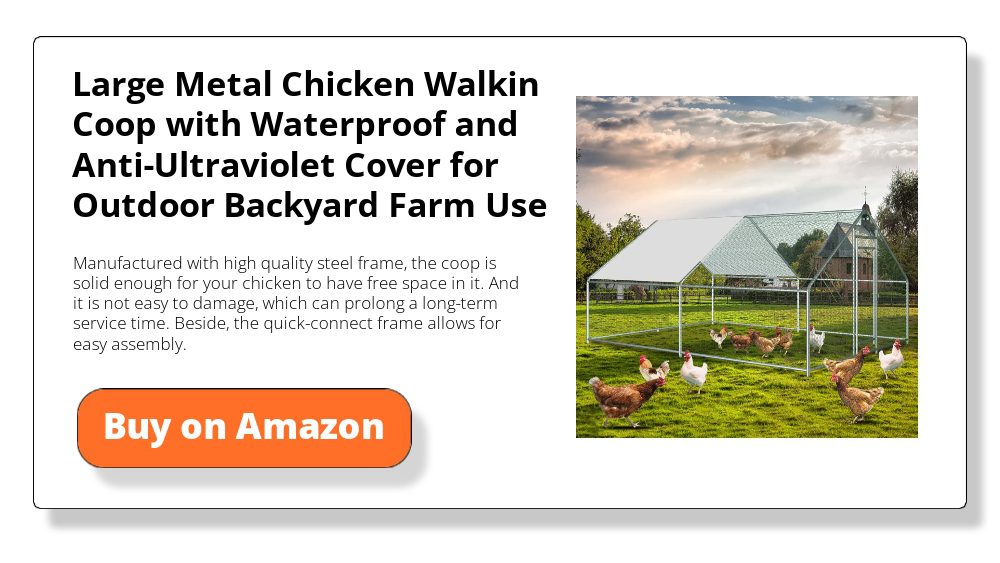 Large Netal Chicken Walkin Coop Walkin Coop with Waterproof and Anti-utraviolet cover