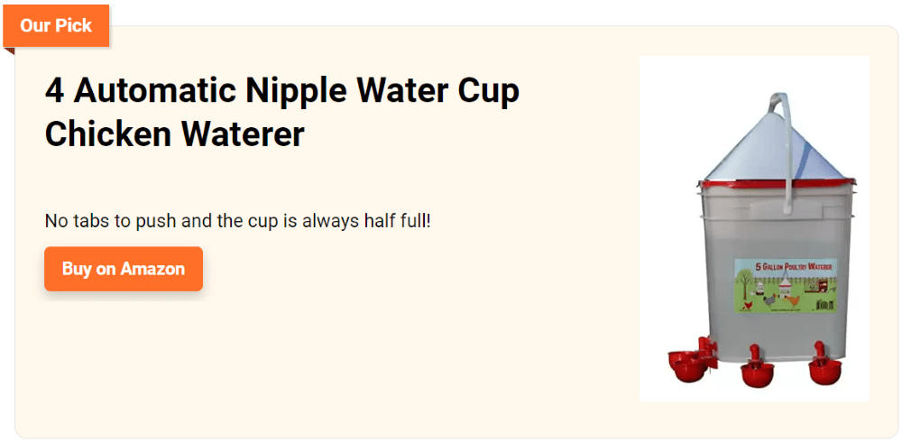Nipple Water Cup Chicken Waterer